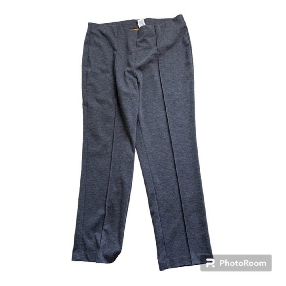 Ruby Rd. Gray heather front seam ponte pant